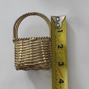 Solid Brass Woven Mini Basket